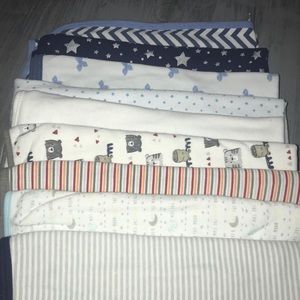 lot of baby boy swaddle blankets